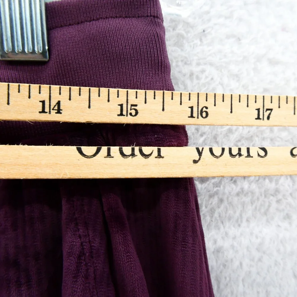 Victorias Secret Large Velour Ribbed Wide Leg Lounge Pant Streetwear Plum Purple